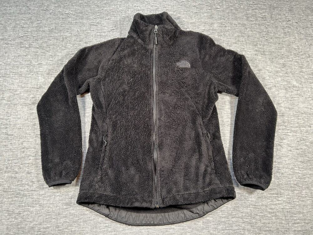 The North Face Fleece Jacket Womens Small Black High Pile Zip-Up Outerwear Cozy